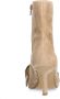 Manfield Dames Beige suède enkellaarsjes met hak - Thumbnail 5