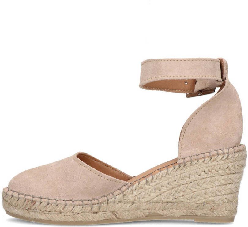 Manfield suède espadrilles beige