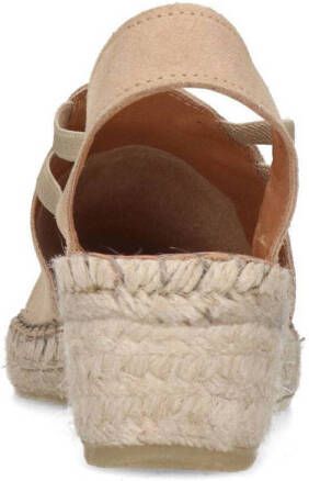 Manfield suède espadrilles beige