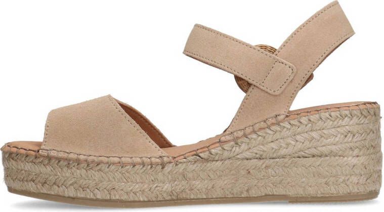 Manfield suède espadrilles beige