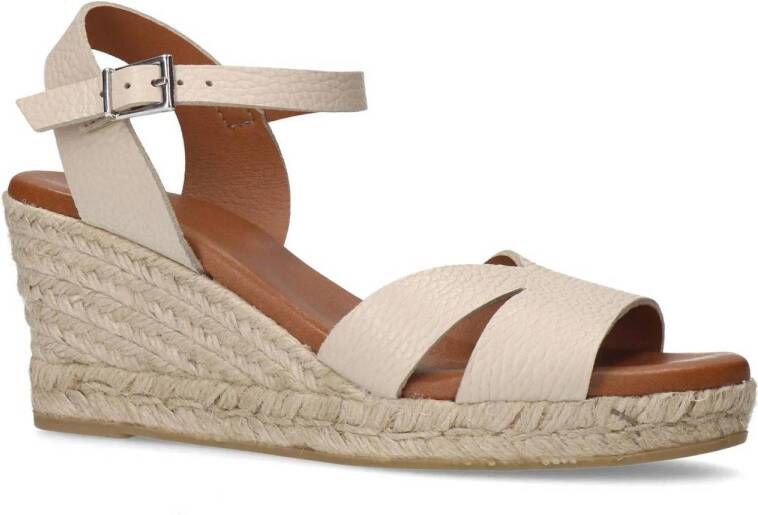 Manfield suède espadrilles beige