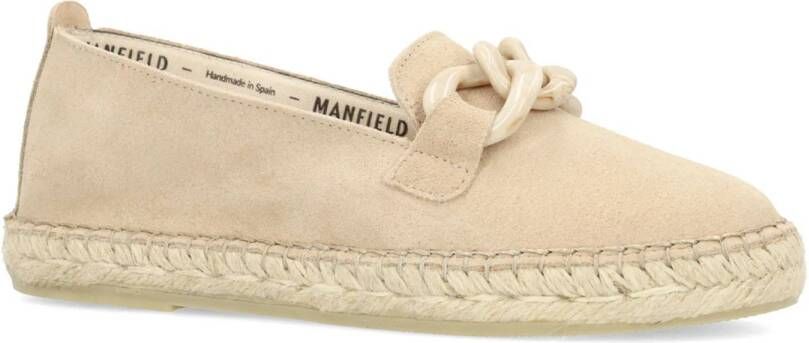 Manfield suède espadrilles beige