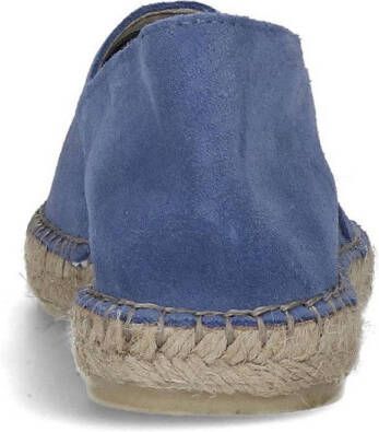 Manfield suède espadrilles blauw