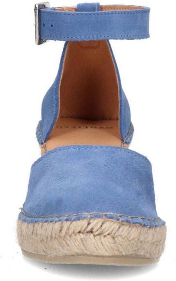 Manfield suède espadrilles blauw