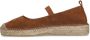 Manfield Dames Cognac suède espadrilles met gesp - Thumbnail 3