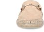 Manfield Dames Beige suède espadrilles met goudkleurig detail - Thumbnail 3