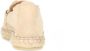 Manfield Dames Beige suède espadrilles met chain - Thumbnail 3