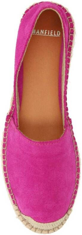 Manfield suède espadrilles roze