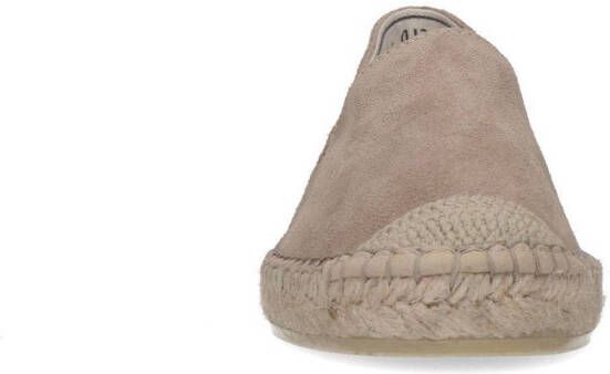 Manfield suède espadrilles taupe