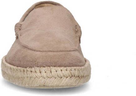 Manfield suède espadrilles taupe