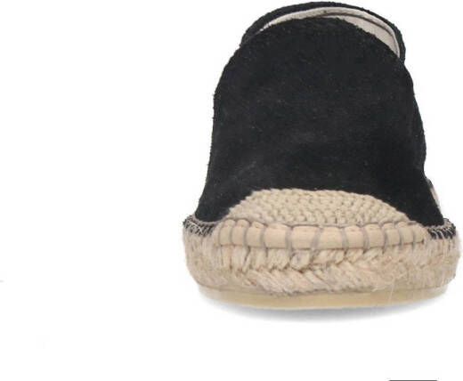 Manfield suède espadrilles zwart