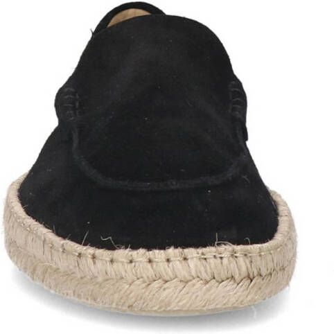 Manfield suède espadrilles zwart