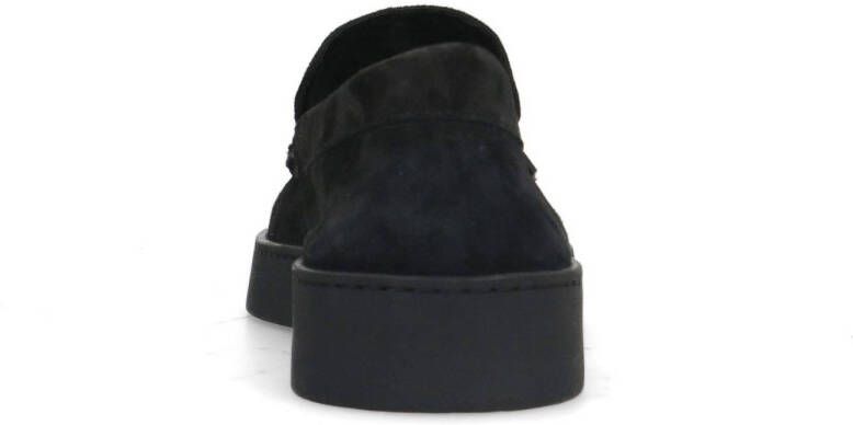 Manfield suède loafers zwart