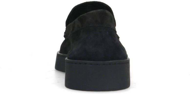 Manfield suede instappers zwart