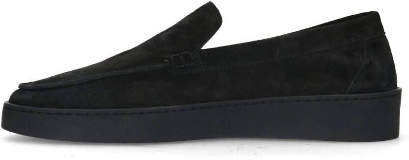 Manfield suede instappers zwart