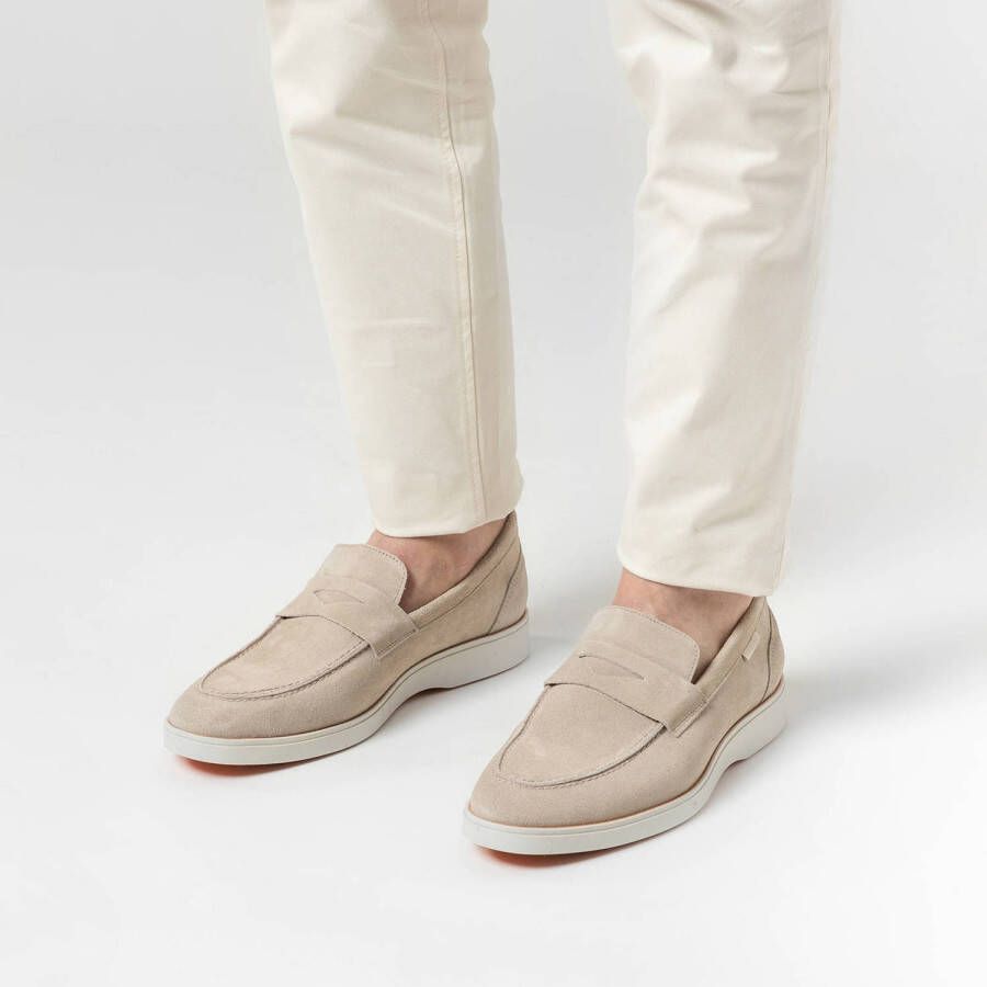 Manfield suède loafers beige