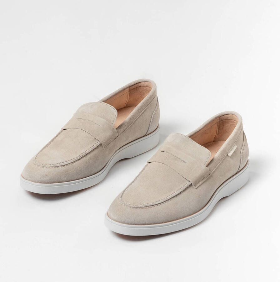 Manfield suède loafers beige