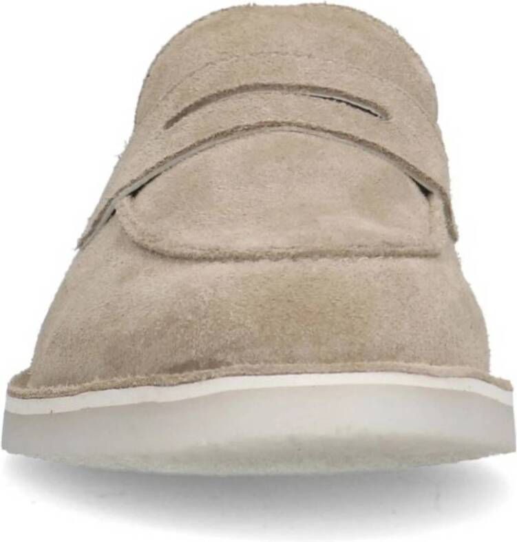 Manfield suède loafers beige