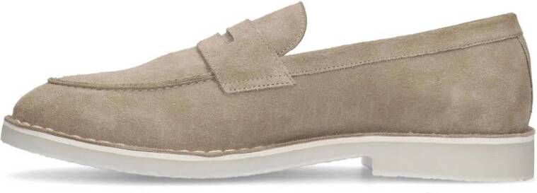 Manfield suède loafers beige