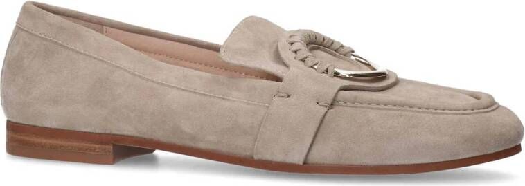 Manfield suède loafers beige