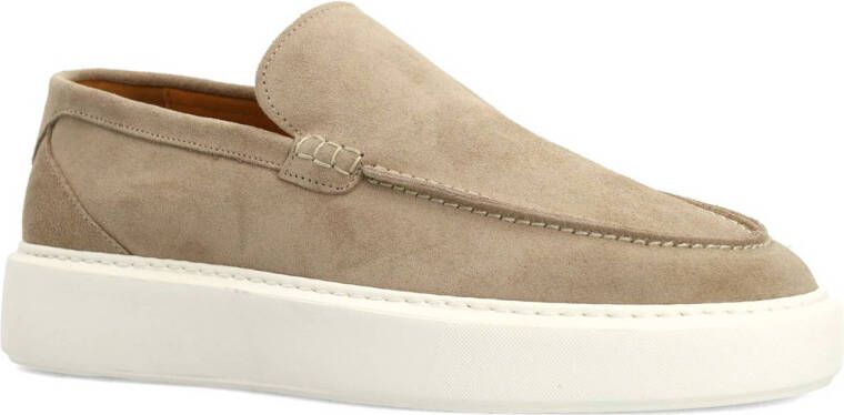 Manfield suède loafers beige