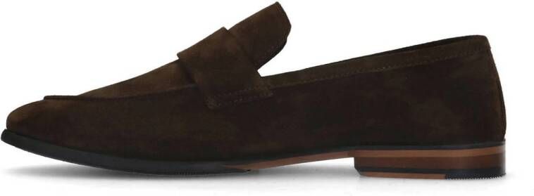 Manfield suède loafers bruin