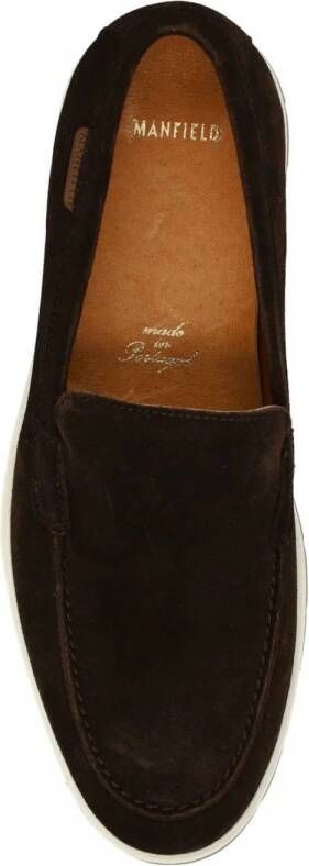 Manfield suède loafers bruin