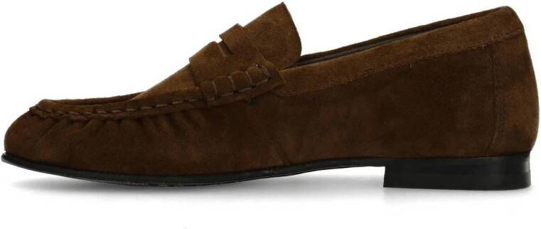 Manfield suède loafers bruin
