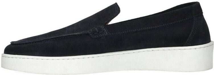 Manfield suède loafers donkerblauw