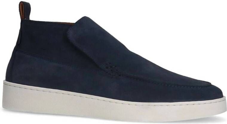 Manfield suède loafers donkerblauw