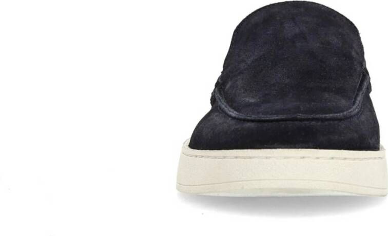Manfield suède loafers donkerblauw