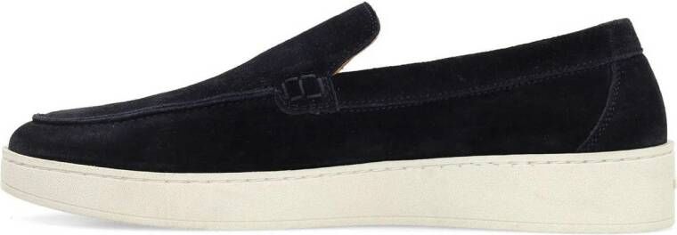 Manfield suède loafers donkerblauw