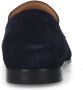 Manfield suède loafers met gesp donkerblauw - Thumbnail 2