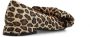 Manfield suède loafers met panterprint beige cognac - Thumbnail 4