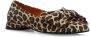 Manfield suède loafers met panterprint beige cognac - Thumbnail 5