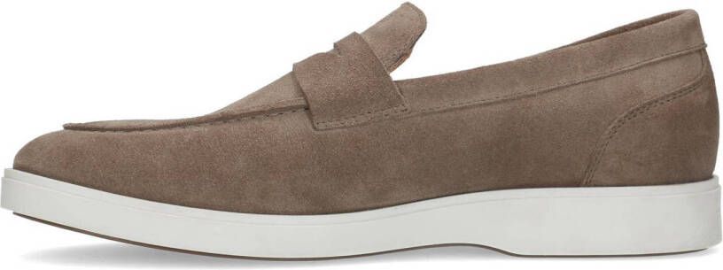 Manfield suède loafers taupe