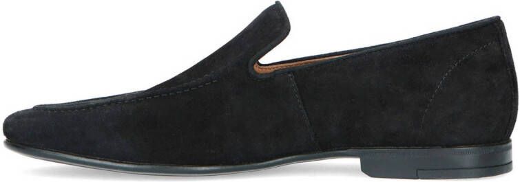 Manfield suède loafers zwart