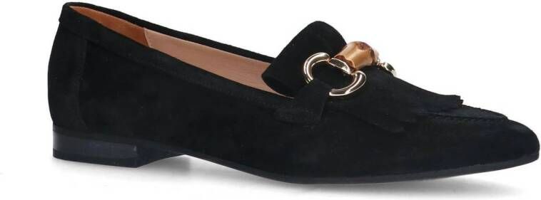 Manfield suède loafers zwart