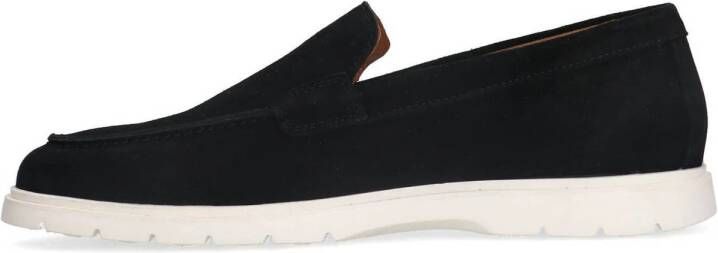 Manfield suède loafers zwart