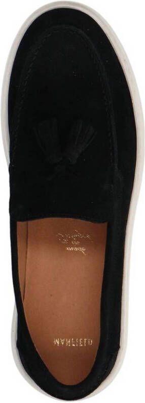 Manfield suède loafers zwart