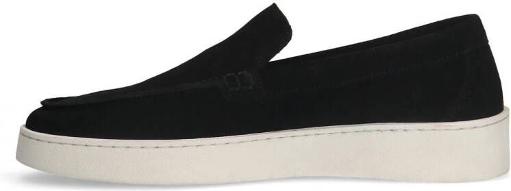 Manfield suède loafers zwart