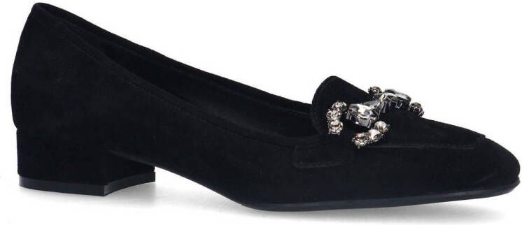 Manfield suède loafers zwart