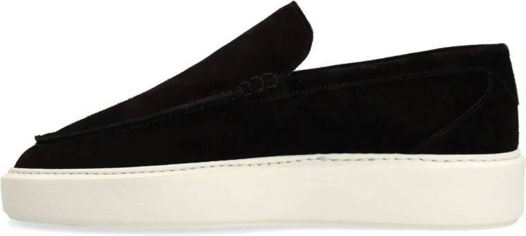 Manfield suède loafers zwart
