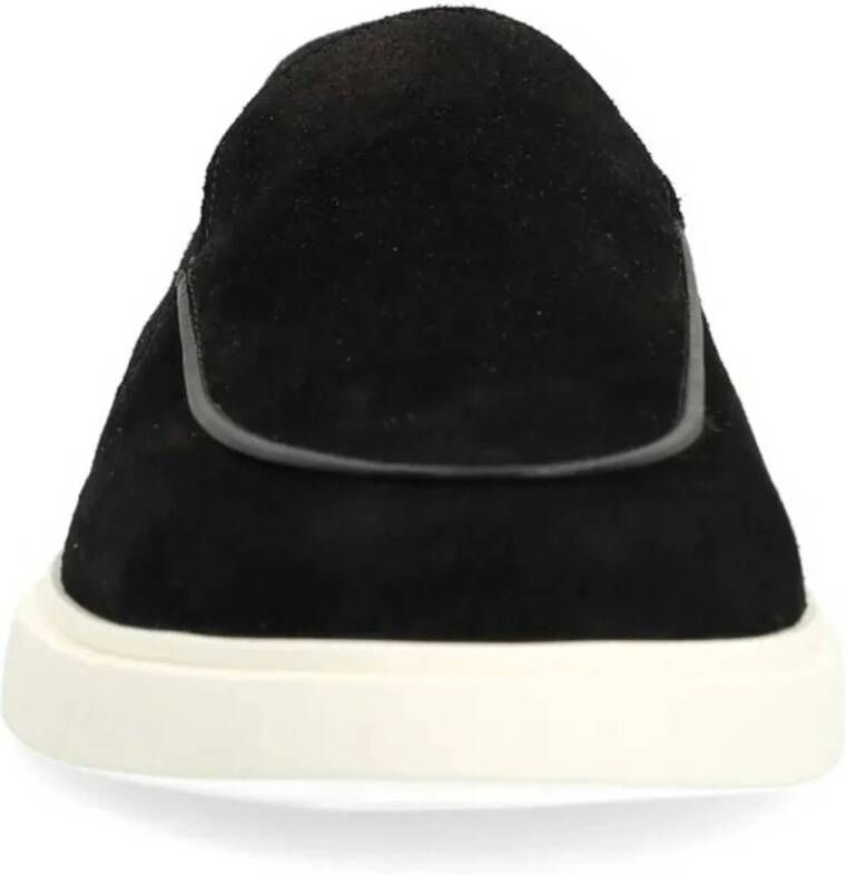 Manfield suède loafers zwart