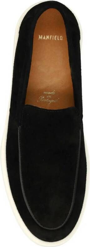 Manfield suède loafers zwart