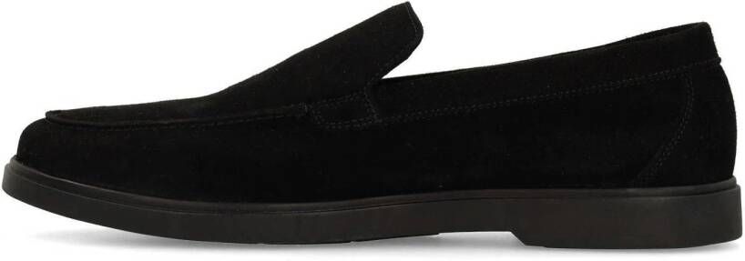Manfield suède loafers zwart