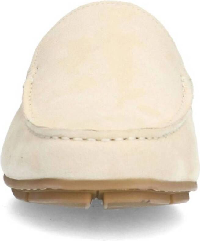 Manfield suède mocassins beige