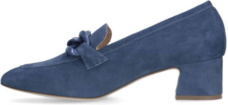 Manfield suède pumps blauw