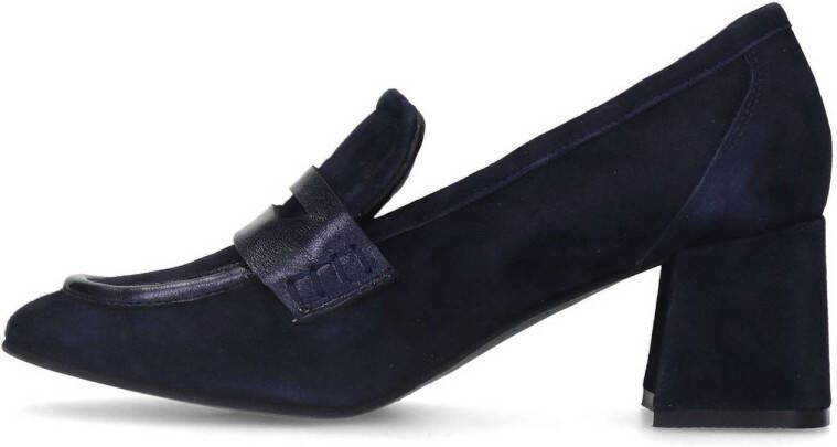 Manfield suède pumps donkerblauw