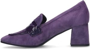 Manfield Paarse suède pumps